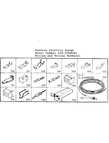 Wiring And Wiring Terminals parts for Kenmore Range 628.4568091 (6284568091, 628 4568091) from AppliancePartsPros.com