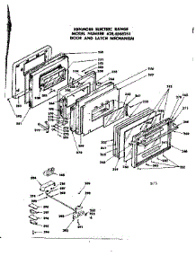 Door And Latch Mechanism parts for Kenmore Range 628.4568251 (6284568251, 628 4568251) from AppliancePartsPros.com