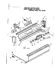Control Panel And Cover parts for Kenmore Range 628.4568251 (6284568251, 628 4568251) from AppliancePartsPros.com