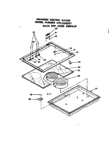 Main Top Cook Surface parts for Kenmore Range 628.4568251 (6284568251, 628 4568251) from AppliancePartsPros.com