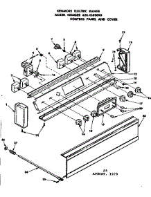 Control Panel And Cover parts for Kenmore Range 628.4588090 (6284588090, 628 4588090) from AppliancePartsPros.com