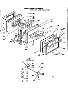 Door And Latch Mechanism parts for Kenmore Range 628.4588090 (6284588090, 628 4588090) from AppliancePartsPros.com