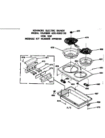 Optional Coil Top parts for Kenmore Range 628.4588190 (6284588190, 628 4588190) from AppliancePartsPros.com