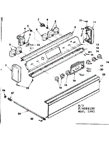 Control Panel And Cover parts for Kenmore Range 628.4588190 (6284588190, 628 4588190) from AppliancePartsPros.com