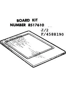 Optional Cutting Board Kit parts for Kenmore Range 628.4588190 (6284588190, 628 4588190) from AppliancePartsPros.com