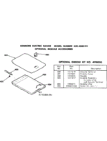 Griddle Kit No 4998050 parts for Kenmore Range 628.4588191 (6284588191, 628 4588191) from AppliancePartsPros.com