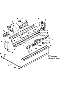 Control Panel And Cover parts for Kenmore Range 628.4588191 (6284588191, 628 4588191) from AppliancePartsPros.com