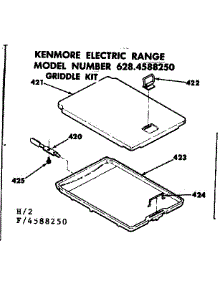 Griddle Kit parts for Kenmore Range 628.4588250 (6284588250, 628 4588250) from AppliancePartsPros.com