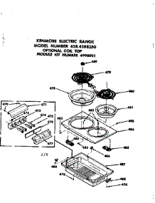 Optional Coil Top parts for Kenmore Range 628.4588250 (6284588250, 628 4588250) from AppliancePartsPros.com