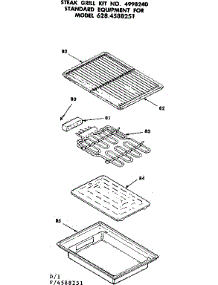 Steak Grill Kit No. 4998240 parts for Kenmore Range 628.4588251 (6284588251, 628 4588251) from AppliancePartsPros.com