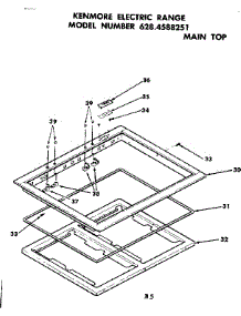 Main Top parts for Kenmore Range 628.4588251 (6284588251, 628 4588251) from AppliancePartsPros.com