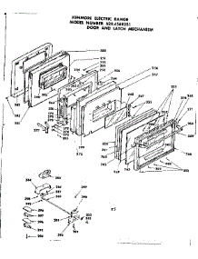 Door And Latch Mechanism parts for Kenmore Range 628.4588251 (6284588251, 628 4588251) from AppliancePartsPros.com