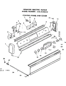 Control Panel And Cover parts for Kenmore Range 628.4588252 (6284588252, 628 4588252) from AppliancePartsPros.com