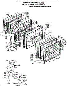 Door And Latch Mechanism parts for Kenmore Range 628.4588252 (6284588252, 628 4588252) from AppliancePartsPros.com