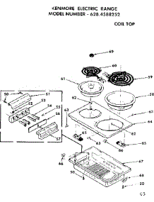 Coil Top parts for Kenmore Range 628.4588252 (6284588252, 628 4588252) from AppliancePartsPros.com