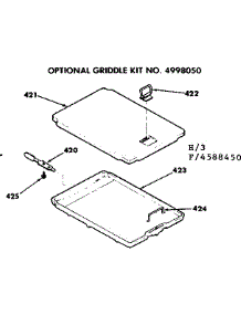 Optional Griddle Kit No. 4998050 parts for Kenmore Range 628.4588450 (6284588450, 628 4588450) from AppliancePartsPros.com