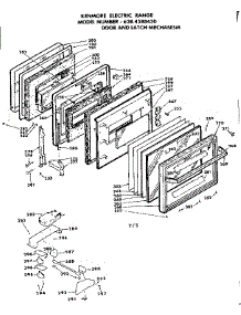 Door And Latch Mechanism parts for Kenmore Range 628.4588450 (6284588450, 628 4588450) from AppliancePartsPros.com