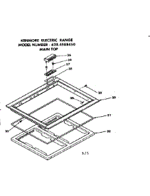 Main Top parts for Kenmore Range 628.4588450 (6284588450, 628 4588450) from AppliancePartsPros.com