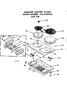Coil Top Standard Equipment parts for Kenmore Range 628.4588450 (6284588450, 628 4588450) from AppliancePartsPros.com