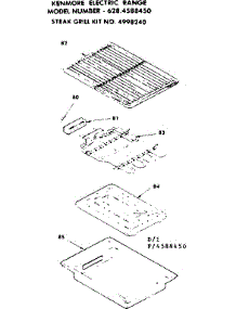 Steak Grill Kit No. 4998240 parts for Kenmore Range 628.4588450 (6284588450, 628 4588450) from AppliancePartsPros.com