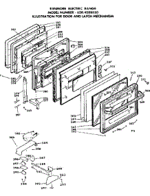 Door & Latch Mechanism parts for Kenmore Range 628.4588550 (6284588550, 628 4588550) from AppliancePartsPros.com