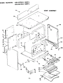 Body Assembly parts for Kenmore Range 628.6197810 (6286197810, 628 6197810) from AppliancePartsPros.com
