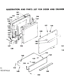 Door And Drawer parts for Kenmore Range 628.6197910 (6286197910, 628 6197910) from AppliancePartsPros.com