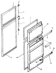 Door Parts parts for Kenmore Refrigerator 253.8357291 (2538357291, 253 8357291) from AppliancePartsPros.com