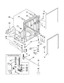 Tub And Frame Parts parts for Kenmore Dishwasher 665.14053K012 (66514053K012, 665 14053K012) from AppliancePartsPros.com