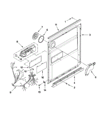 Inner Door Parts parts for Kenmore Dishwasher 665.14059K010 (66514059K010, 665 14059K010) from AppliancePartsPros.com