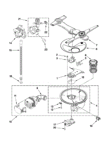 Pump, Washarm And Motor Parts parts for Kenmore Dishwasher 665.14062K010 (66514062K010, 665 14062K010) from AppliancePartsPros.com
