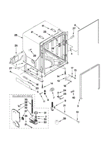 Tub And Frame Parts parts for Kenmore Dishwasher 665.14062K012 (66514062K012, 665 14062K012) from AppliancePartsPros.com