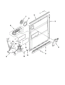 Inner Door Parts parts for Kenmore Dishwasher 665.14062K012 (66514062K012, 665 14062K012) from AppliancePartsPros.com