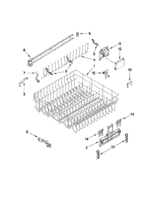 Upper Rack And Track Parts parts for Kenmore Dishwasher 665.14069K012 (66514069K012, 665 14069K012) from AppliancePartsPros.com