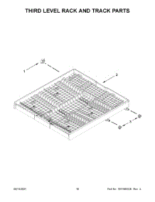 Third Level Rack And Track Parts parts for Kenmore Dishwasher 665.14179N120 (66514179N120, 665 14179N120) from AppliancePartsPros.com