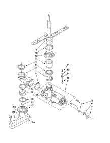 Pump And Spray Arm Parts parts for Kenmore Dishwasher 665.14214K900 (66514214K900, 665 14214K900) from AppliancePartsPros.com