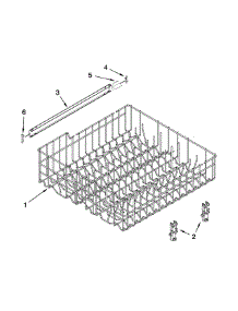 Upper Rack And Track Parts parts for Kenmore Dishwasher 665.14312N410 (66514312N410, 665 14312N410) from AppliancePartsPros.com