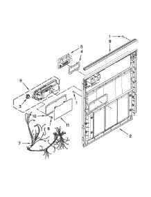 Inner Door Parts parts for Kenmore Dishwasher 665.14313N410 (66514313N410, 665 14313N410) from AppliancePartsPros.com