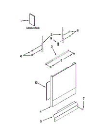 Door Panel Parts parts for Kenmore Dishwasher 665.14313N413 (66514313N413, 665 14313N413) from AppliancePartsPros.com