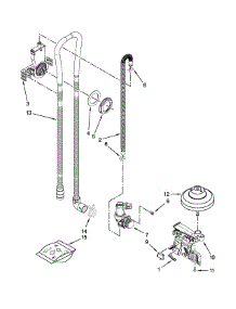 Fill, Drain And Overfill Parts parts for Kenmore Dishwasher 665.14319N410 (66514319N410, 665 14319N410) from AppliancePartsPros.com