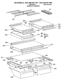 Shelf Parts parts for Kenmore Refrigerator 363.9616785 (3639616785, 363 9616785) from AppliancePartsPros.com