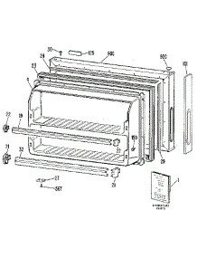 Freezer Door parts for Kenmore Refrigerator 363.9616860 (3639616860, 363 9616860) from AppliancePartsPros.com