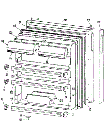 Fresh Food Door parts for Kenmore Refrigerator 363.9616860 (3639616860, 363 9616860) from AppliancePartsPros.com
