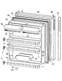 Fresh Food Door parts for Kenmore Refrigerator 363.9616862 (3639616862, 363 9616862) from AppliancePartsPros.com