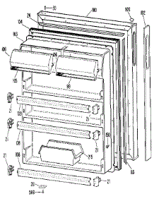 Fresh Food Door parts for Kenmore Refrigerator 363.9616865 (3639616865, 363 9616865) from AppliancePartsPros.com