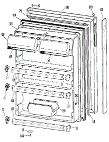 Fresh Food Door parts for Kenmore Refrigerator 363.9616866 (3639616866, 363 9616866) from AppliancePartsPros.com