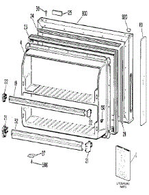 Freezer Door parts for Kenmore Refrigerator 363.9616866 (3639616866, 363 9616866) from AppliancePartsPros.com
