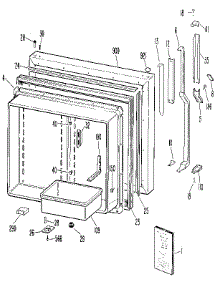 Freezer Door parts for Kenmore Refrigerator 363.9619612 (3639619612, 363 9619612) from AppliancePartsPros.com