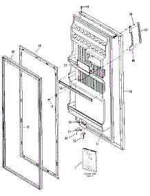 Door parts for Kenmore Refrigerator 363.9620090 (3639620090, 363 9620090) from AppliancePartsPros.com