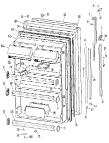 Fresh Food Door parts for Kenmore Refrigerator 363.9624785 (3639624785, 363 9624785) from AppliancePartsPros.com